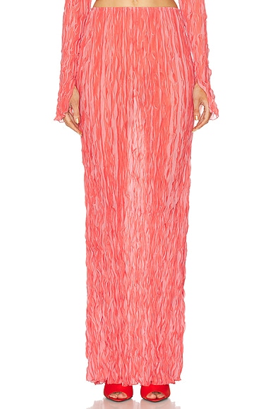 Pleated Georgette Mermaid Skirt