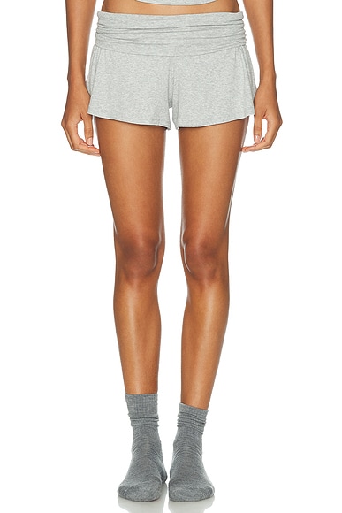 Soft Modal Rib Fold Over Short