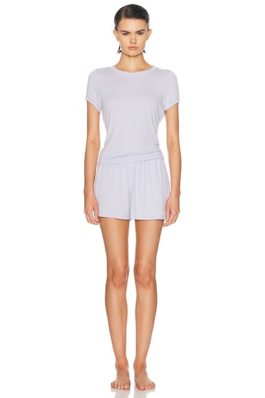 Soft Modal Rib Tee Short Set