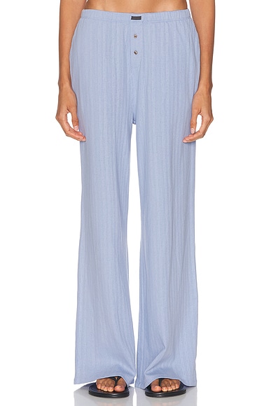 Pointelle Wide Leg Pant