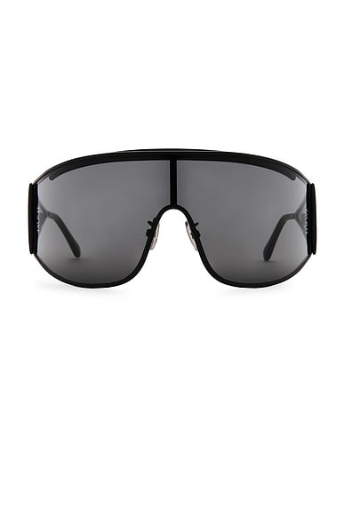 Loewe Speed Shield Sunglasses in Shiny Black & Smoke