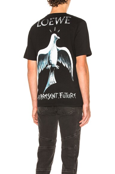 Loewe Past Present Future Tee in Black & White | FWRD Loewe Past Present Future Tee in Black & White | FWRD