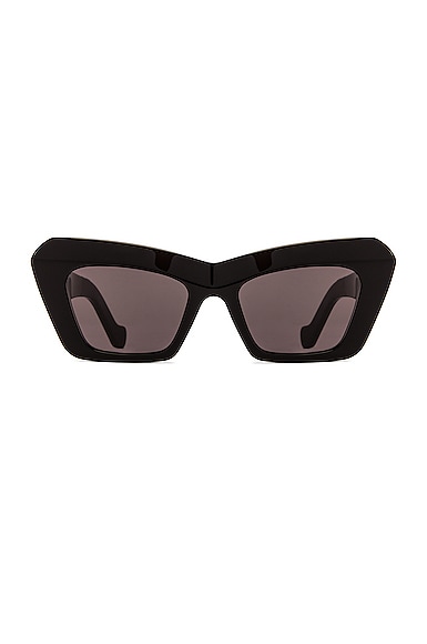 Loewe Acetate Cateye Sunglasses in Shiny Black & Smoke