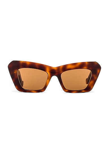 Loewe Acetate Cateye Sunglasses in Blonde Havana & Brown