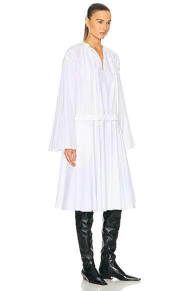 Shop Loewe Tunic Dress In Optic White