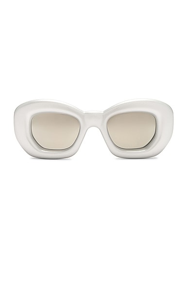 Loewe Inflated Sunglasses in Grey & Smoke Mirror