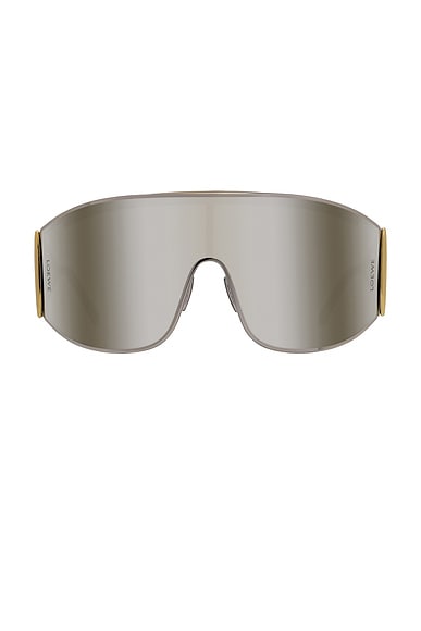 Loewe Signature Sunglasses in Shiny Palladium & Smoke Mirror