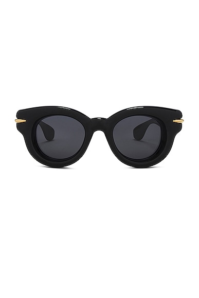 Loewe Inflated Sunglasses in Shiny Black & Smoke