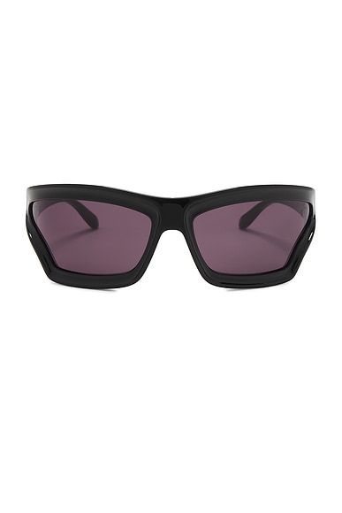 Loewe Paula's Ibiza Sunglasses in Shiny Black & Smoke