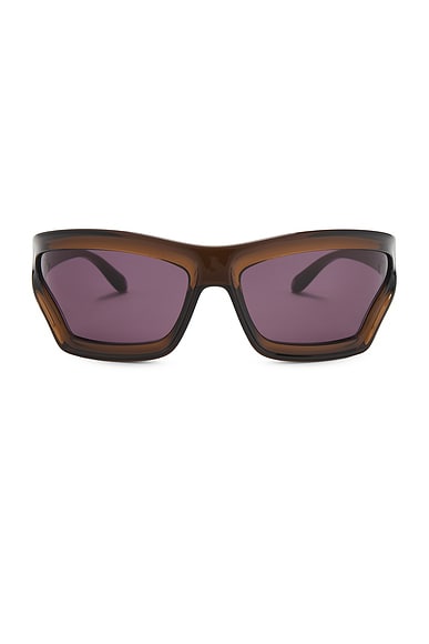 Loewe Paula's Ibiza Sunglasses in Light Brown & Smoke