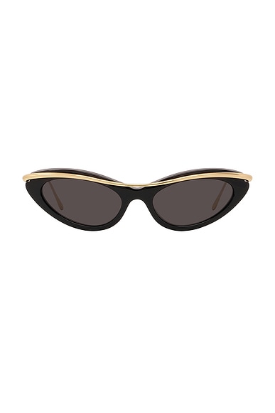 Loewe Cat Eye Sunglasses in Shiny Black & Smoke