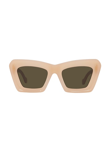 Loewe Anagram Sunglasses in Shiny Pink & Brown