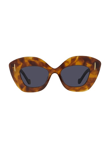 Loewe Anagram Sunglasses in Shiny Autumunal Havana