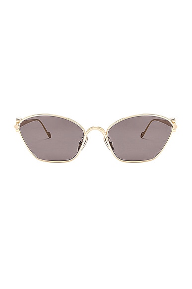 Loewe Metal Sunglasses in Shiny Endura Gold & Smoke