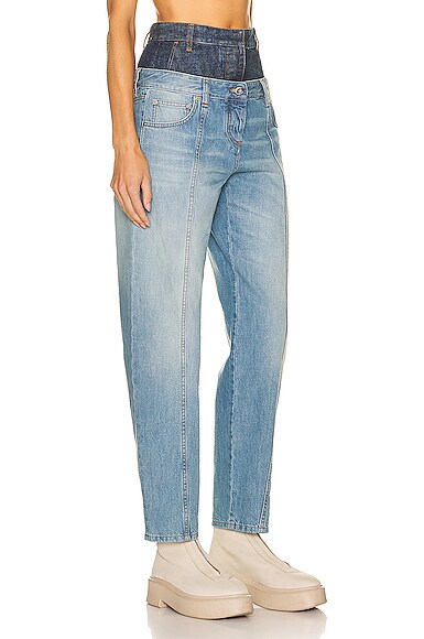 Loewe Trompe L'oeil High-rise Tapered Jeans - Women's - Cotton 