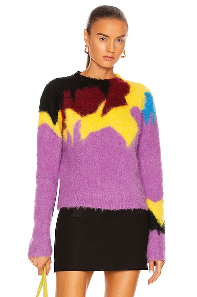 Intarsia Crewneck Sweater