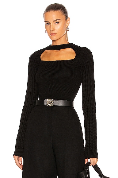 Cut Out Cropped Sweater