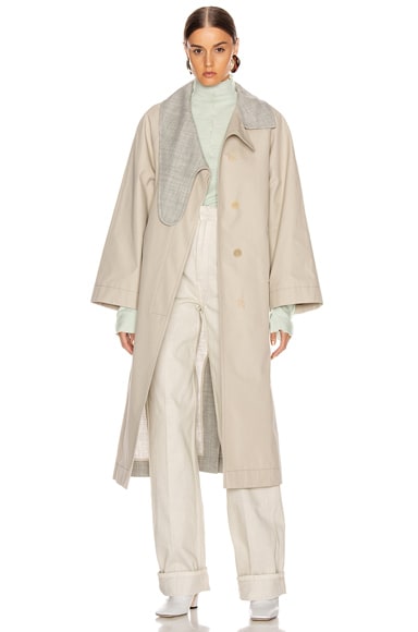 Long Asymmetrical Collar Coat