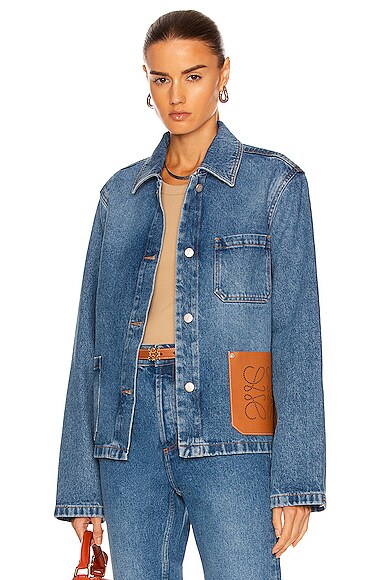 Loewe Anagram Denim Short Jacket in 