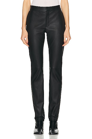 Loewe Skinny Leather Trouser in Black