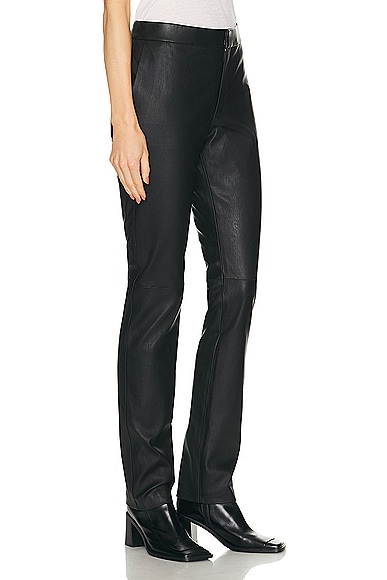 Shop Loewe Skinny Leather Trouser In Black