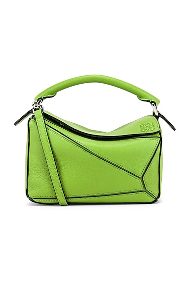 Loewe Puzzle Mini Bag in Green FWRD