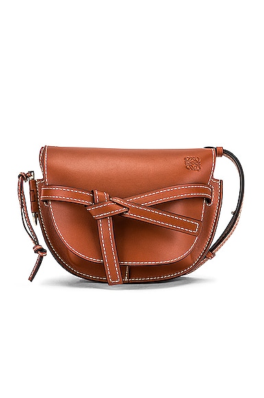 Loewe Gate Pocket Classic Calf Leather Bucket Bag In Rust