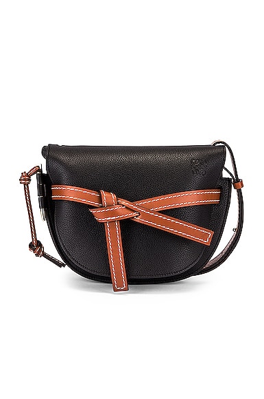Loewe Gate Small Bag in Black & Pecan | FWRD
