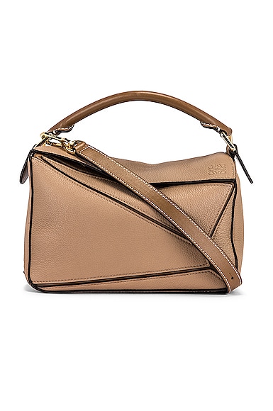 Loewe Puzzle Small Bag in Sand FWRD