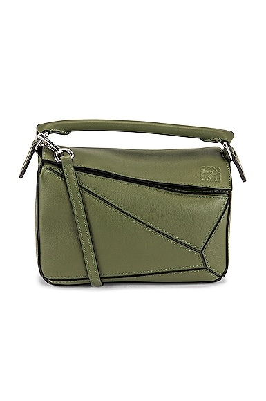 Loewe Puzzle Mini Bag in Avocado Green