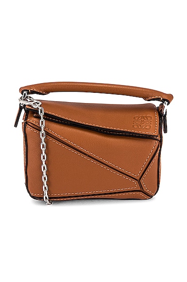 Loewe - Nano Puzzle Tan Leather Crossbody Bag