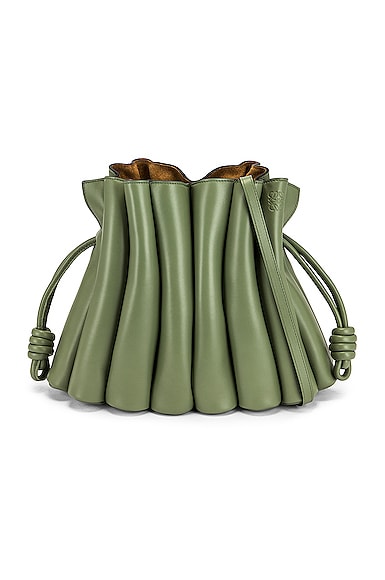 Loewe Flamenco Clutch Ondas in Rosemary FWRD
