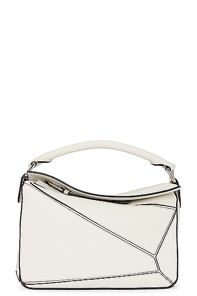 Shop Loewe Puzzle Small Bag In Soft White