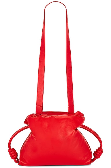 Loewe Flamenco Clutch Puffer Bag in Red