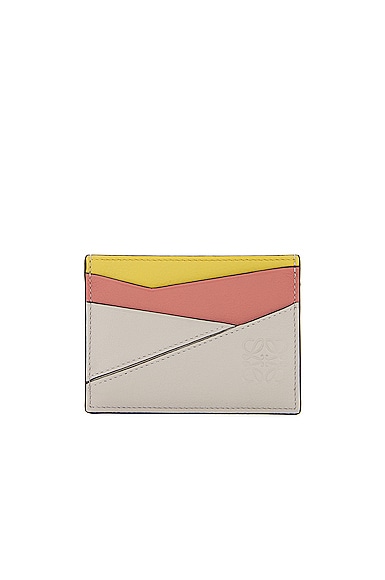Loewe Puzzle Leather Card Holder In White