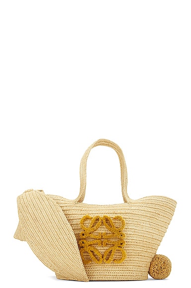 Loewe Bunny Basket Small Bag in Neutral