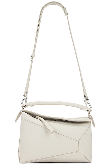 Loewe Puzzle Edge Small Bag in Soft White