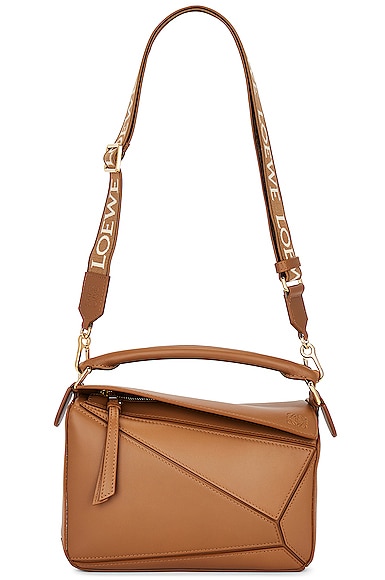 Loewe Puzzle Small Bag in Oak | FWRD