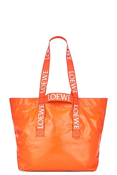 Loewe Fold Shopper Bag in Orange