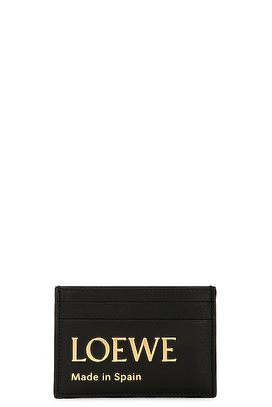 Loewe Embossed Leather Cardholder In Black
