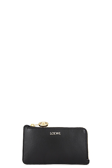 Shop Loewe Pebble Coin Cardholder In Black