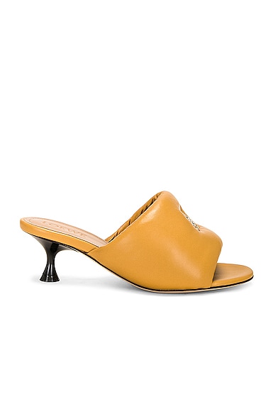 Loewe Anagram 50 Padded Mule in Mustard