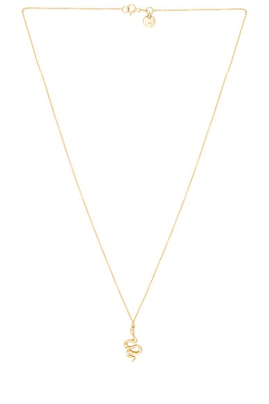 Logan Hollowell Kundalini Snake Pendant Necklace in Gold