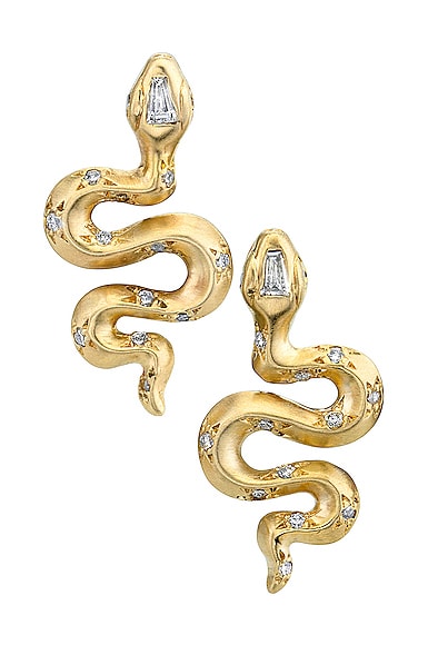 Kundalini Snake Studs with Start Set Diamonds