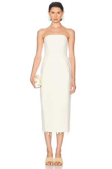 LPA Tessa Midi Dress in Cream