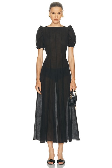 LPA Emory Midi Dress in Black