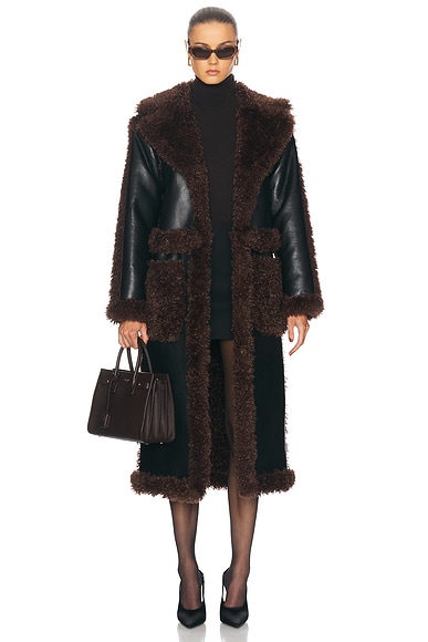 LPA Adriano Coat in Black & Brown
