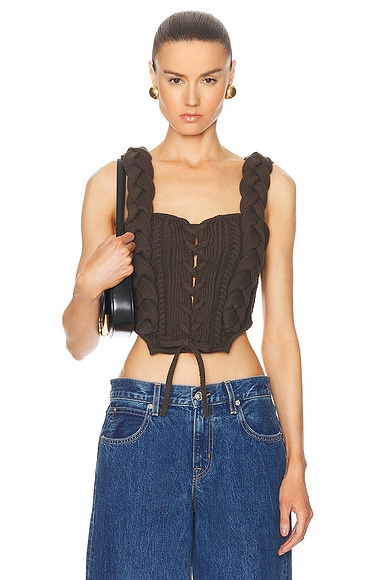 LPA Taylie Cable Corset in Brown