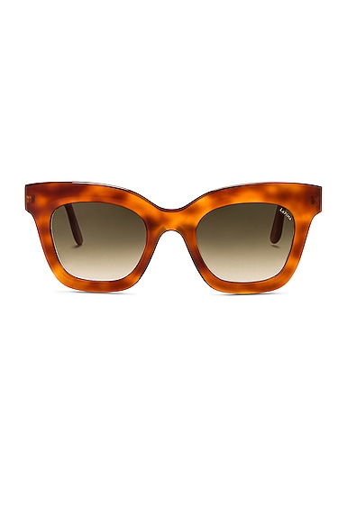 LAPIMA Lisa X Square Sunglasses in Cognac