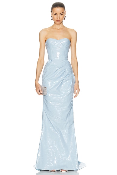 Ruched Srapless Gown